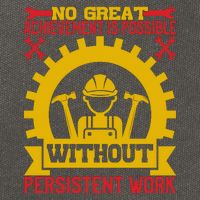 Achievement Is Possible Without Persistent Work Labor Day Gift Cotton Canvas Backpack