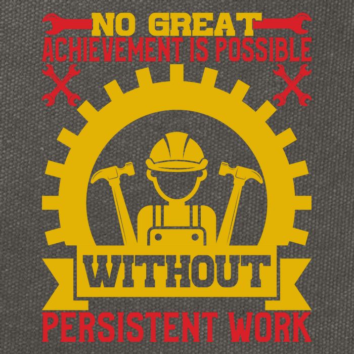 Achievement Is Possible Without Persistent Work Labor Day Gift Cotton Canvas Backpack