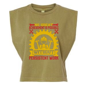 Achievement Is Possible Without Persistent Work Labor Day Gift Garment-Dyed Women's Muscle Tee