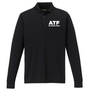 ATF Is Poo Poo Performance Long Sleeve Polo