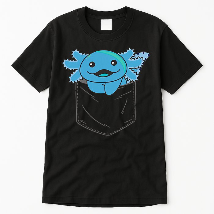 Axolotl In Pocket Blue Axolotls In Breast Pocket Tall T-Shirt
