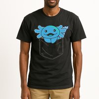 Axolotl In Pocket Blue Axolotls In Breast Pocket Tall T-Shirt