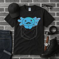 Axolotl In Pocket Blue Axolotls In Breast Pocket Tall T-Shirt