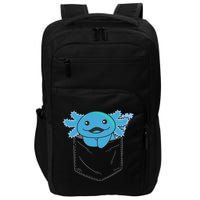 Axolotl In Pocket Blue Axolotls In Breast Pocket Impact Tech Backpack