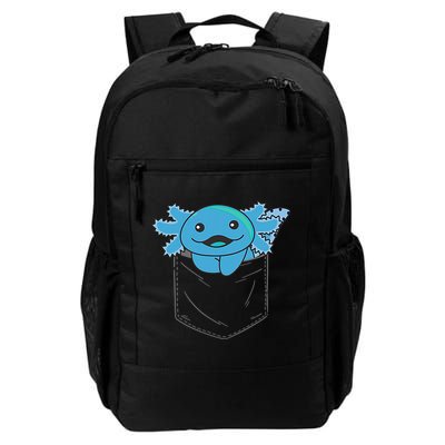 Axolotl In Pocket Blue Axolotls In Breast Pocket Backpack