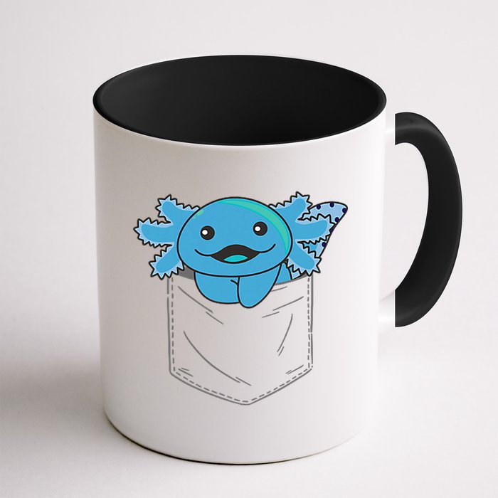 Axolotl In Pocket Blue Axolotls In Breast Pocket Mug