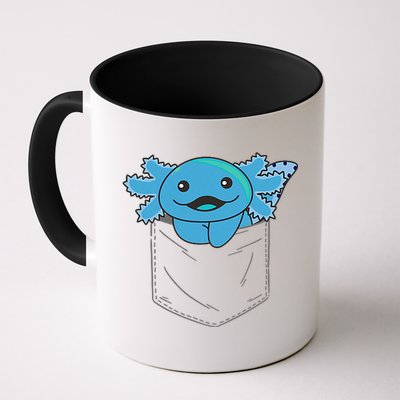 Axolotl In Pocket Blue Axolotls In Breast Pocket Mug