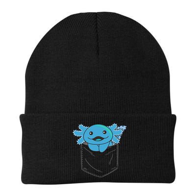 Axolotl In Pocket Blue Axolotls In Breast Pocket Beanie