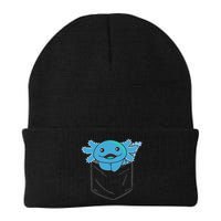Axolotl In Pocket Blue Axolotls In Breast Pocket Beanie