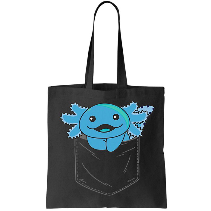 Axolotl In Pocket Blue Axolotls In Breast Pocket Bag