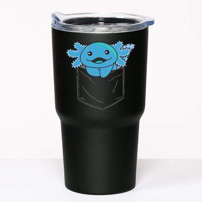 Axolotl In Pocket Blue Axolotls In Breast Pocket Tumbler
