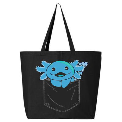 Axolotl In Pocket Blue Axolotls In Breast Pocket 25L Jumbo Tote