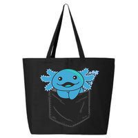 Axolotl In Pocket Blue Axolotls In Breast Pocket 25L Jumbo Tote