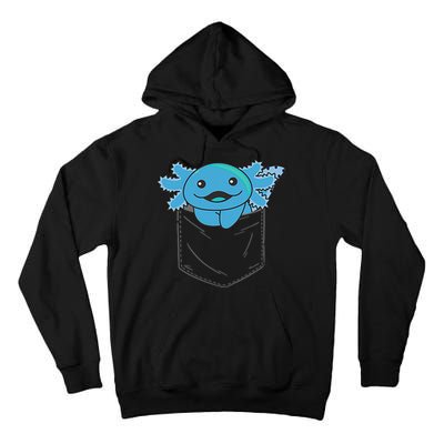 Axolotl In Pocket Blue Axolotls In Breast Pocket Tall Hoodie