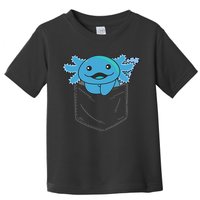 Axolotl In Pocket Blue Axolotls In Breast Pocket Toddler T-Shirt