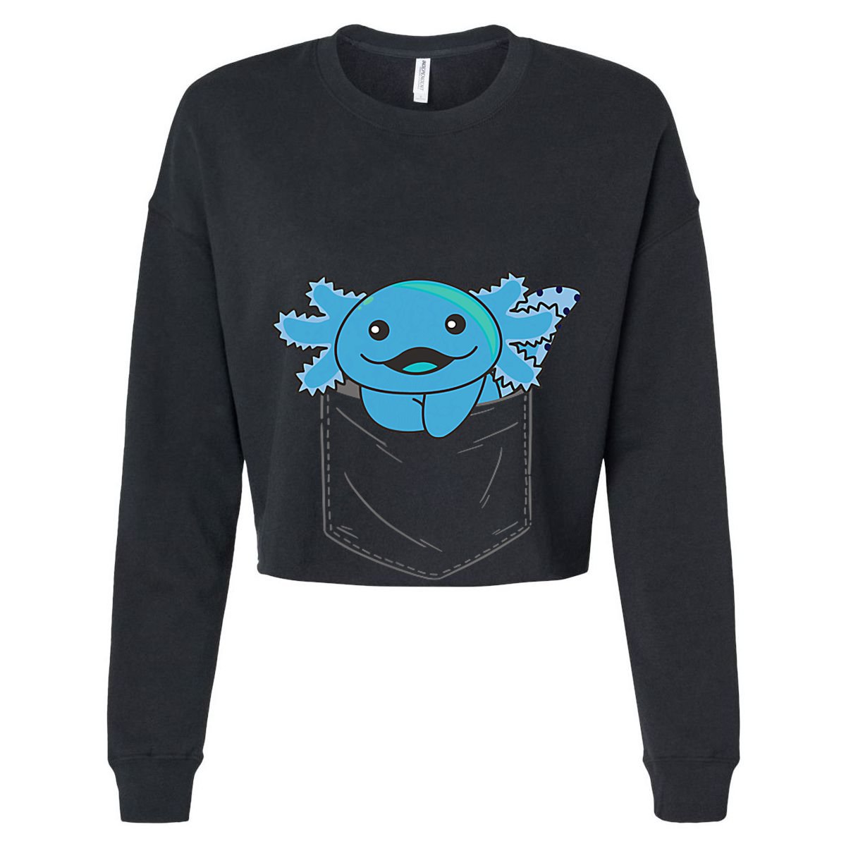 Axolotl In Pocket Blue Axolotls In Breast Pocket Wool Snapback Cap