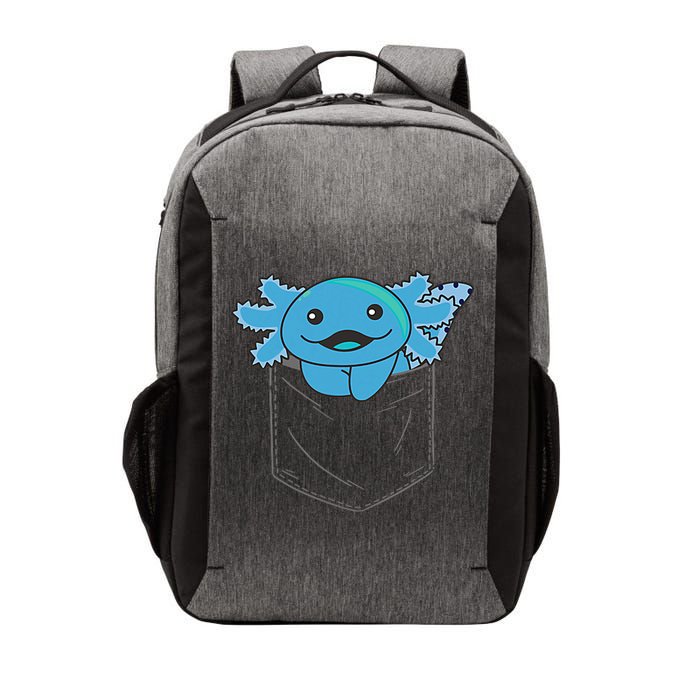 Axolotl In Pocket Blue Axolotls In Breast Pocket Vector Backpack