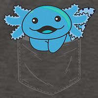 Axolotl In Pocket Blue Axolotls In Breast Pocket Vector Backpack