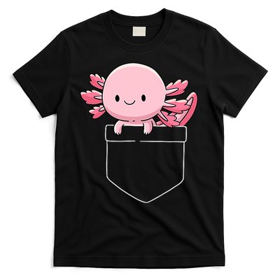 Axolotl In Pocket Kawaii Cute Anime Pet Gifts  T-Shirt