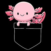 Axolotl In Pocket Kawaii Cute Anime Pet Gifts  V-Neck T-Shirt