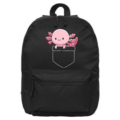 Axolotl In Pocket Kawaii Cute Anime Pet Gifts  16 in Basic Backpack