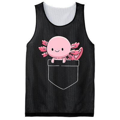 Axolotl In Pocket Kawaii Cute Anime Pet Gifts  Mesh Reversible Basketball Jersey Tank