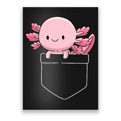 Axolotl In Pocket Kawaii Cute Anime Pet Gifts  Poster