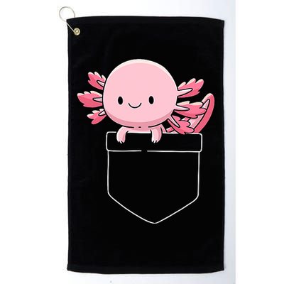 Axolotl In Pocket Kawaii Cute Anime Pet Gifts  Golf Towel