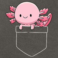 Axolotl In Pocket Kawaii Cute Anime Pet Gifts  Cotton Canvas Backpack
