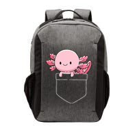 Axolotl In Pocket Kawaii Cute Anime Pet Gifts  Vector Backpack