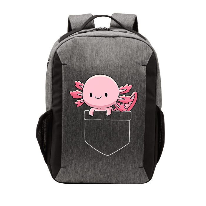 Axolotl In Pocket Kawaii Cute Anime Pet Gifts  Vector Backpack