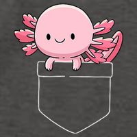 Axolotl In Pocket Kawaii Cute Anime Pet Gifts  Vector Backpack
