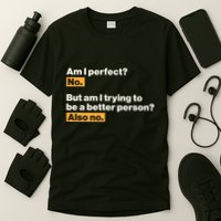 Am I Perfect No Am I Trying To Be A Better Person Also No T-Shirt