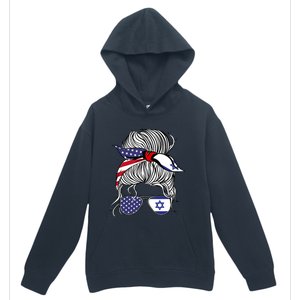 American Israeli Patriot Flag Girl Israel Grown Urban Pullover Hoodie