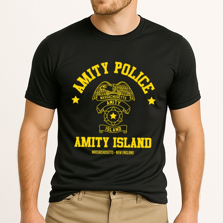 Amity Island Police Cooling Performance Crew T-Shirt