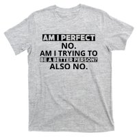 Am I Perfect No Am I Trying To Be A Better Person Also No T-Shirt