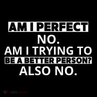 Am I Perfect No Am I Trying To Be A Better Person Also No Stripe Pom Pom Beanie