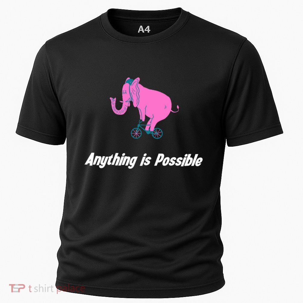 Anything Is Possible Elephant Bicycle Cooling Performance Crew T-Shirt