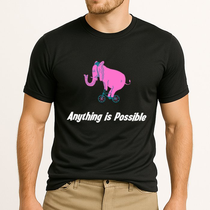 Anything Is Possible Elephant Bicycle Performance Shirt