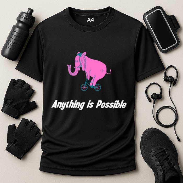 Anything Is Possible Elephant Bicycle Performance Shirt