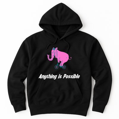 Anything Is Possible Elephant Bicycle Hoodie