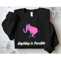 Anything Is Possible Elephant Bicycle Sweatshirt