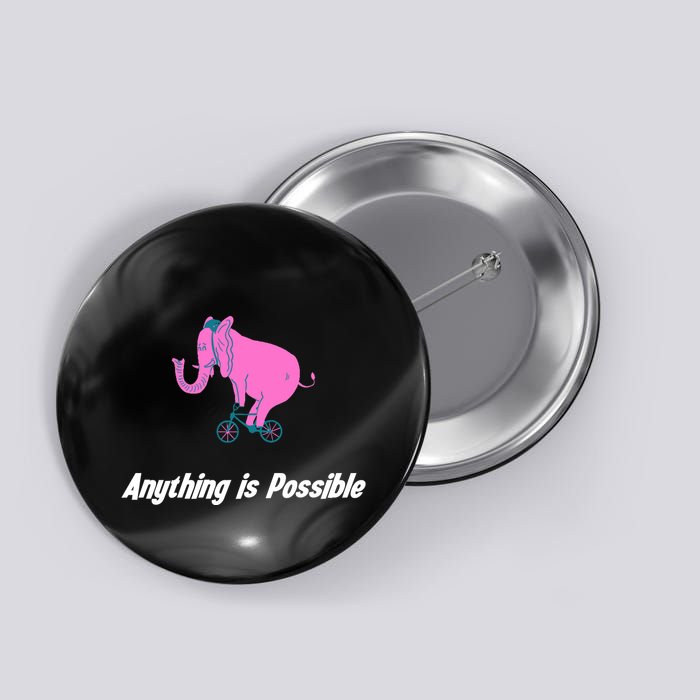 Anything Is Possible Elephant Bicycle Button
