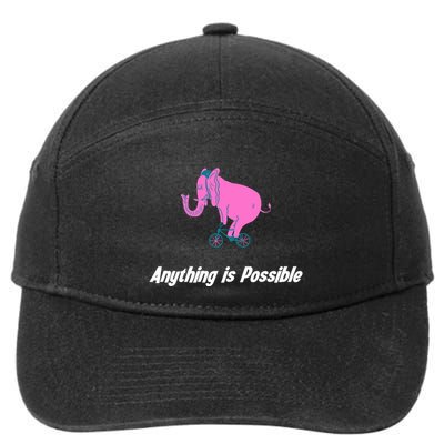 Anything Is Possible Elephant Bicycle 7-Panel Snapback Hat
