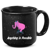 Anything Is Possible Elephant Bicycle 15oz Campfire Ceramic Mug
