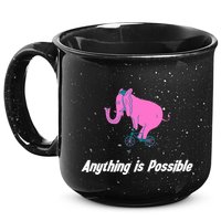 Anything Is Possible Elephant Bicycle 15oz Campfire Ceramic Mug
