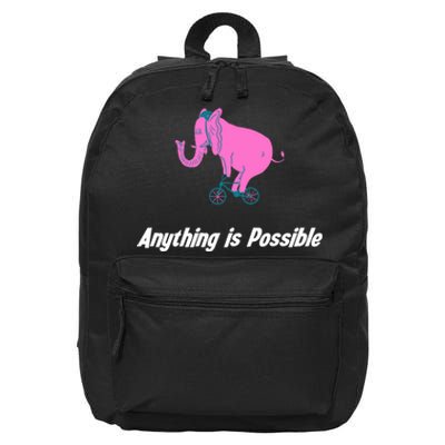 Anything Is Possible Elephant Bicycle 16 in Basic Backpack