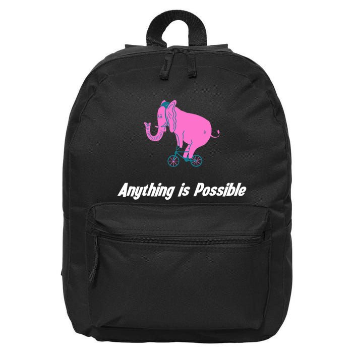 Anything Is Possible Elephant Bicycle 16 in Basic Backpack