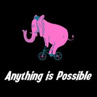 Anything Is Possible Elephant Bicycle 16 in Basic Backpack