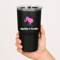 Anything Is Possible Elephant Bicycle Tumbler